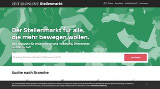 
                            8. ZEIT ONLINE Stellenmarkt - Jobbörse der ZEIT - Alle aktuellen Jobs ...