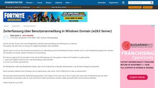 
                            8. Zeiterfassung über Benutzeranmeldung in Windows Domain (w2k3 ...