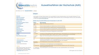 
                            9. Zeitplan - eCampus - UMG - Universität Greifswald