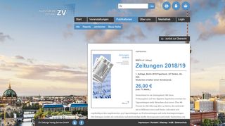 
                            6. Zeitungen 2018/19 - ZV Zeitungs-Verlag Service GmbH - eVEWA 2.0 ...
