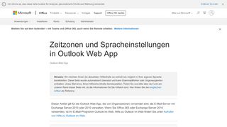 
                            4. Zeitzonen und Spracheinstellungen in Outlook Web App - Outlook