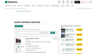 
                            6. zenbu wireless internate - New Zealand Forum - TripAdvisor