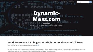 
                            13. Zend Framework 2 : la gestion de la connexion avec ZfcUser