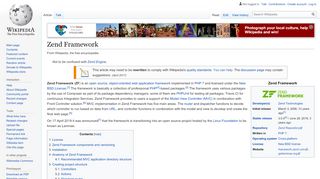 
                            13. Zend Framework - Wikipedia