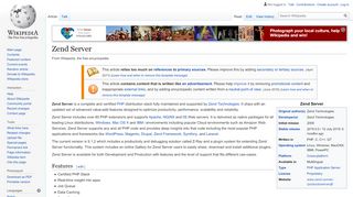 
                            12. Zend Server - Wikipedia