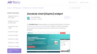 
                            13. Zendesk chat (Zopim) widget – Support