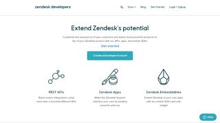
                            9. Zendesk Developer Portal