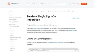 
                            11. Zendesk Single Sign On Integration - Auth0