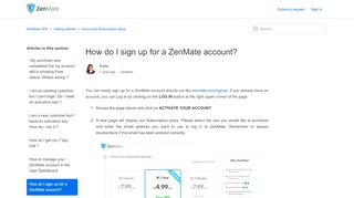 
                            3. ZenMate için nasıl kaydolup hesap oluşturabilirim? – ZenMate Support