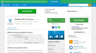 
                            8. ZenMate VPN for Chrome - İndir