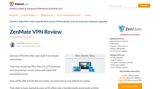 
                            12. Zenmate VPN Review - Fast, Secure & Easy? Not Really...