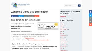 
                            6. Zenphoto Demo Site » Try Zenphoto without installing it