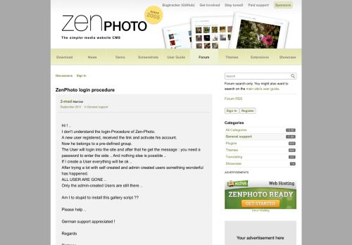 
                            6. ZenPhoto login procedure — Zenphoto forum