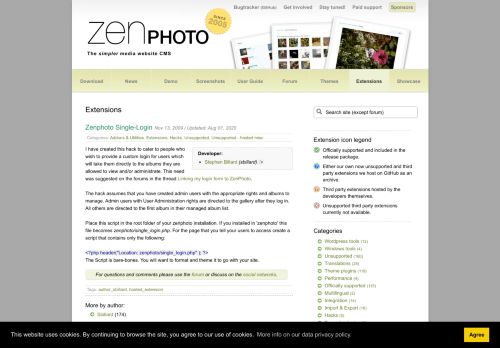 
                            3. Zenphoto Single-Login | Extensions | Zenphoto - The simpler media ...