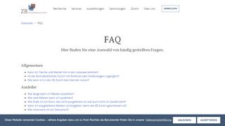 
                            13. Zentralbibliothek Zürich - FAQ einzelne Seiten