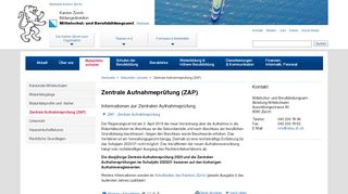 
                            6. Zentrale Aufnahmeprüfung (ZAP) - Mittelschul- und Berufsbildungsamt