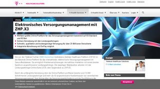 
                            12. Zentrale Healthcare Plattform ZHP.X3 - Telekom Healthcare Solutions