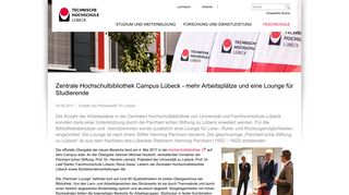 
                            4. Zentrale Hochschulbibliothek Campus Lübeck - mehr Arbeitsplätze ...