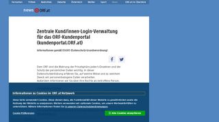 
                            11. Zentrale Kund/innen-Login-Verwaltung für das ORF-Kundenportal ...