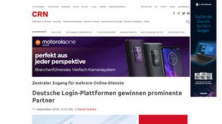 
                            6. Zentraler Zugang für mehrere Online-Dienste: Deutsche Login ... - crn.de