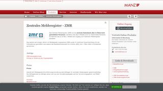 
                            3. Zentrales Melderegister : MANZ