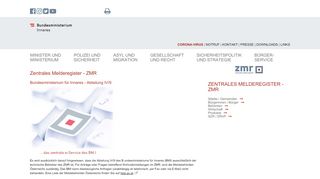 
                            2. Zentrales Melderegister - ZMR - Bundesministerium für Inneres