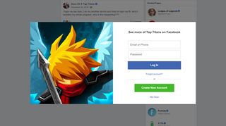 
                            3. Zeon Oh - I login my tap titan 2 on my another device and... | Facebook