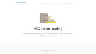
                            5. Zerodha - MCX Options
