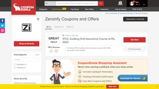 
                            1. Zeroinfy Coupons & Offers, February 2019 Promo Codes - CouponDunia
