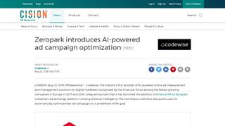 
                            4. Zeropark introduces AI-powered ad campaign optimization