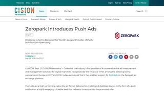 
                            3. Zeropark Introduces Push Ads - PR Newswire