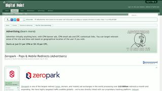 
                            7. Zeropark - Pops & Mobile Redirects (Advertisers) - Digital Point ...
