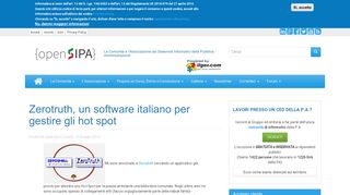 
                            9. Zerotruth, un software italiano per gestire gli hot spot | opensipa.it