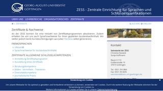 
                            9. Zertifikate - Georg-August-Universität Göttingen