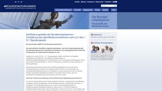 
                            13. Zertifizierungsstelle der Bundesnotarkammer - Umstellung des ...