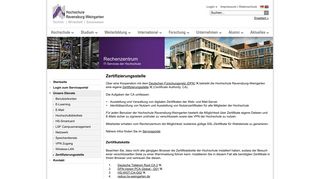 
                            12. Zertifizierungsstelle - Hochschule Ravensburg-Weingarten
