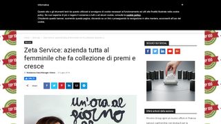 
                            13. Zeta Service: azienda tutta al femminile che fa collezione di premi e ...