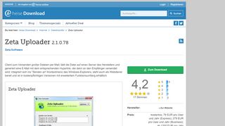 
                            5. Zeta Uploader | heise Download