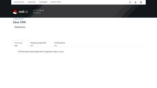 
                            11. Zeus CRM - Red Hat Certified Software - Red Hat Customer Portal