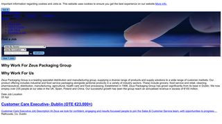 
                            5. Zeus Packaging Group - Jobs.ie