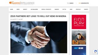 
                            12. Zeus partners Bet Logic to roll out Keno in Nigeria - Gaming Intelligence