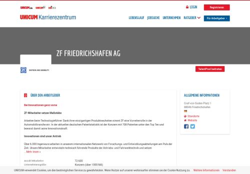 
                            12. ZF Friedrichshafen AG | UNICUM Karrierezentrum