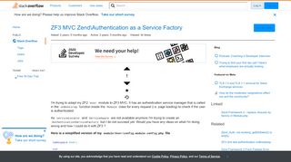 
                            5. ZF3 MVC Zend\Authentication as a Service Factory - Stack Overflow