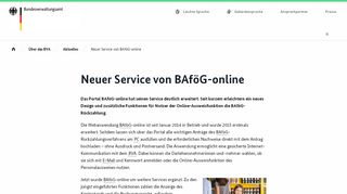 
                            7. ZfA - Aktuelles - Neuer Service von BAföG-online