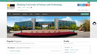 
                            12. Zhejiang University of Science and Technology |Apply Online | Study ...