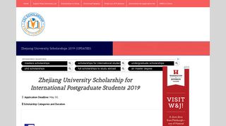 
                            10. Zhejiang University Scholarships 2019 (UPDATED)