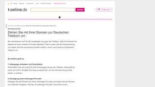 
                            7. Ziehen Sie mit Ihrer Domain zur Deutschen Telekom um