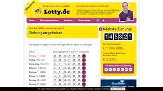 
                            2. Ziehungsergebnisse von Lotty.de - gratis Lotto spielen