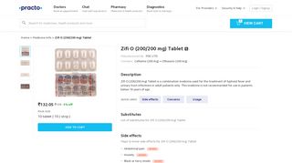 
                            4. Zifi O (200/200 mg) Tablet - Uses, Dosage, Side Effects, Price ... - Practo