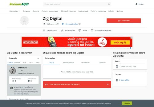 
                            9. Zig Digital - Reclame Aqui